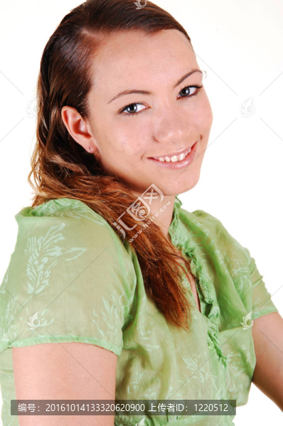 一個(gè)漂亮女孩的肖像。
