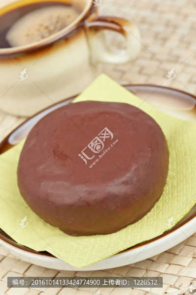 咖啡美味的甜甜圈