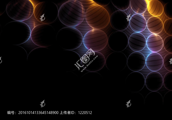 五顏六色的光的球體