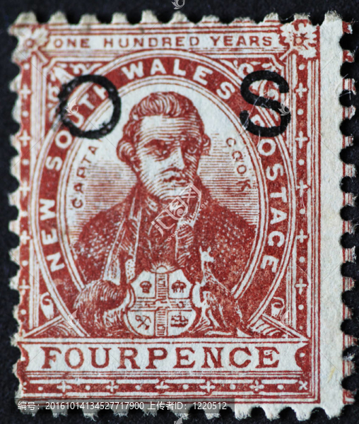 1888就是新南威爾士郵票與隊(duì)長Cook