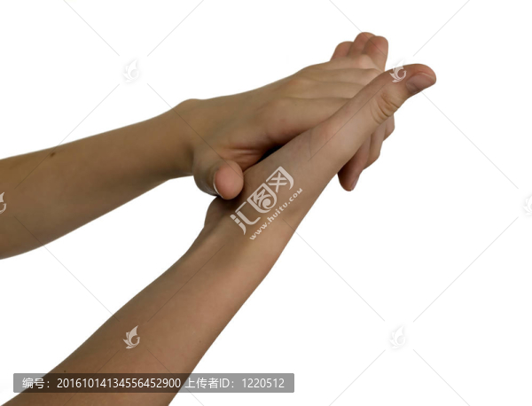 兩個(gè)孩子的手