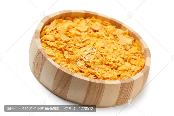 玉米片在碗里