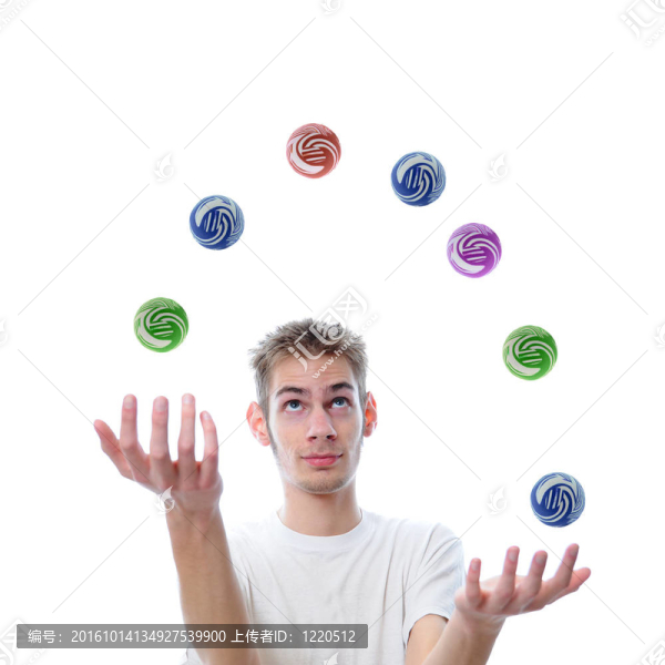 年輕的成年戲法球
