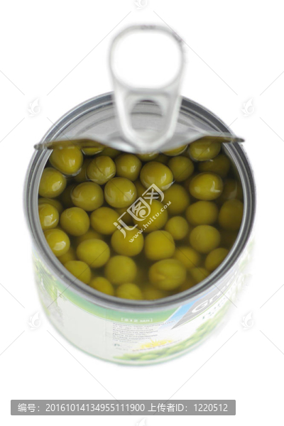 綠色peas.isolated罐頭