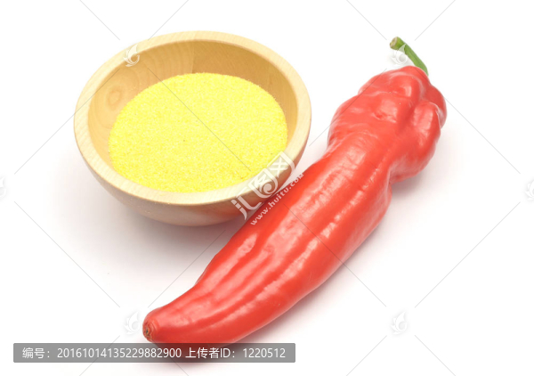 紅辣椒和玉米粥詳細(xì)而簡(jiǎn)單的圖像
