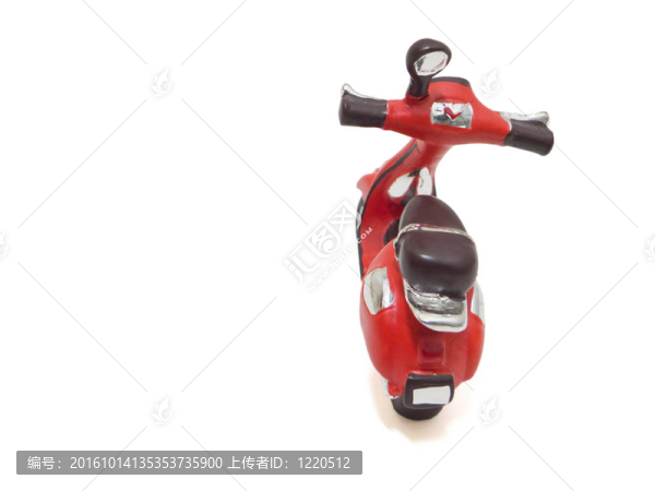 白色紅色摩托車。
