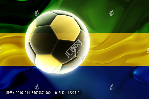 Gabon波浪足球旗幟