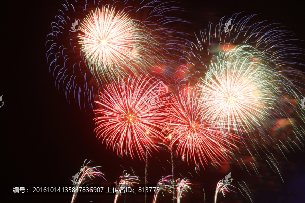 絢爛夜空煙花盛放
