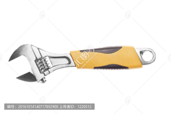 可調扳手孤立在白色