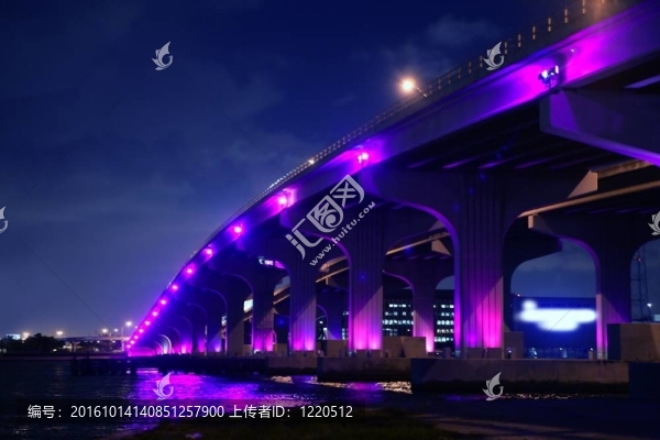 佛羅里達(dá)邁阿密大橋夜景A1A