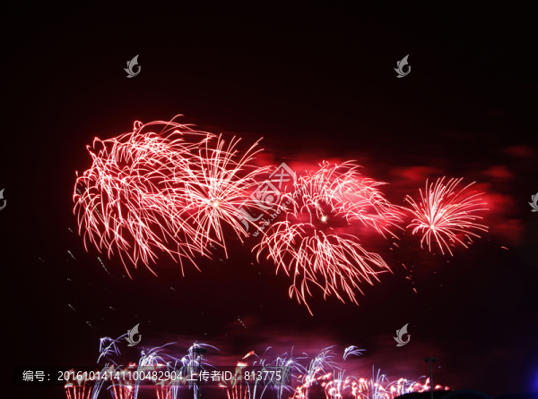 夜空煙花綻放