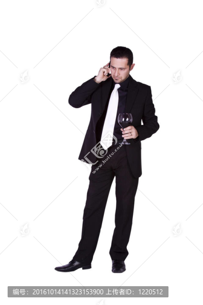 商人用一杯飲料慶祝