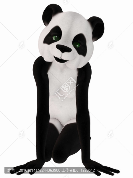 可愛的卡通人物-熊貓