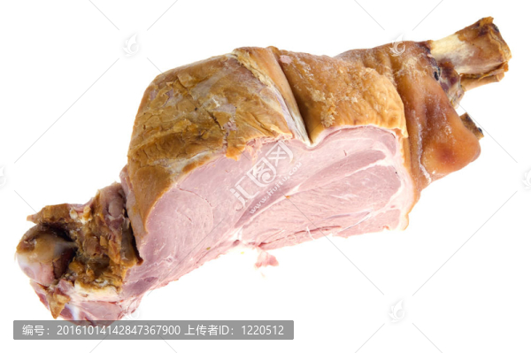 火腿豬肉上白色的骨頭