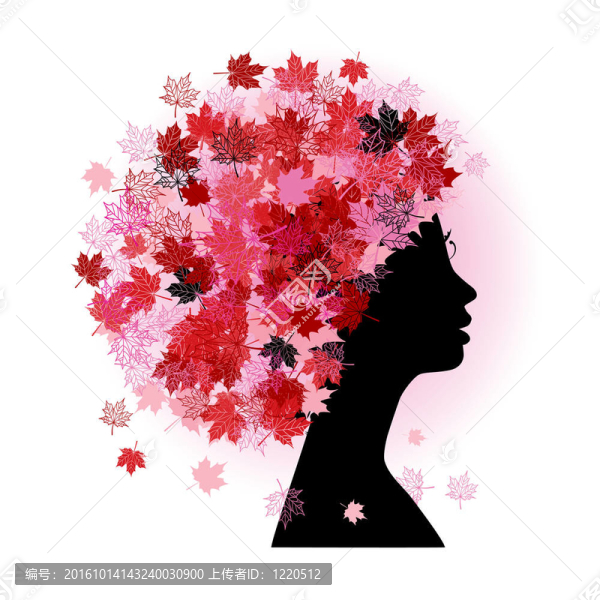 風(fēng)格化的女人發(fā)型。秋天的季節(jié)。