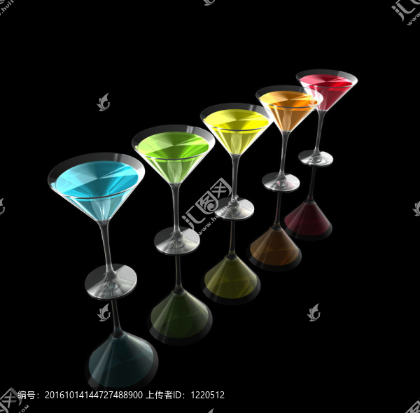 3d雞尾酒杯