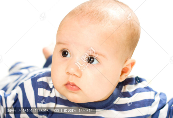 三個月大的女嬰的肖像