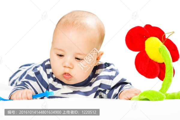 三個月大的女嬰的肖像