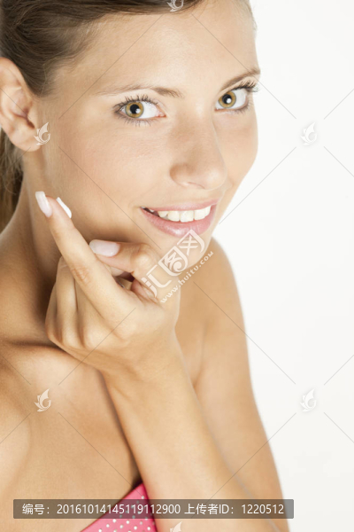 臉上的女人的肖像