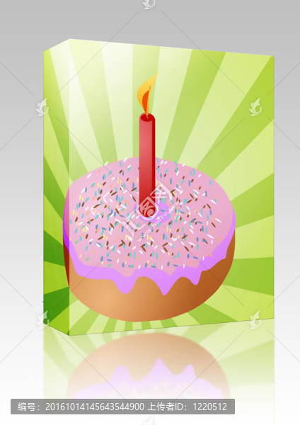 生日蠟燭包裝盒甜甜圈