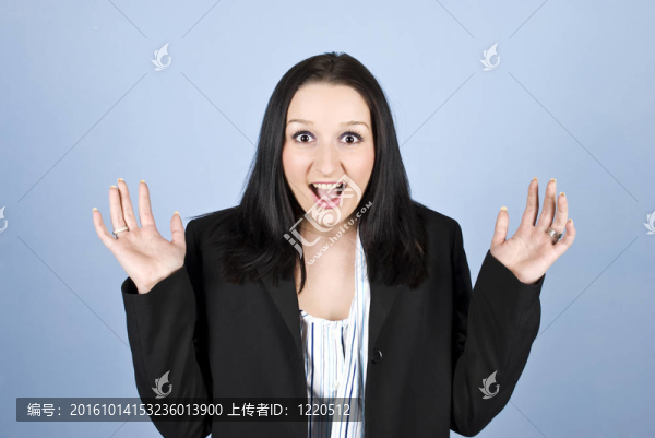 驚訝的女商人
