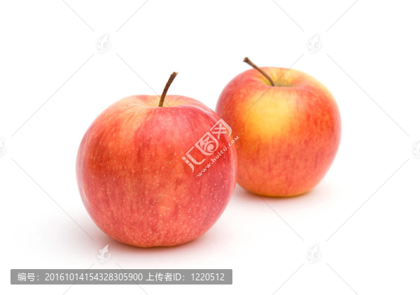 兩個紅黃色的蘋果