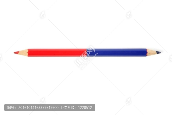 藍色和紅色雙色鉛筆