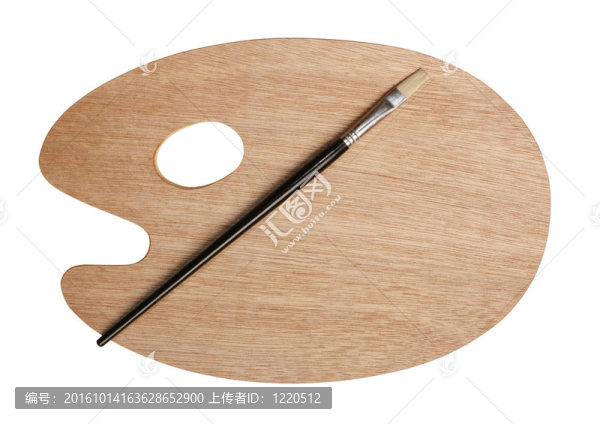 藝術(shù)家調(diào)色板和畫(huà)筆與路徑