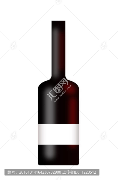 帶有空白標(biāo)簽的葡萄酒瓶