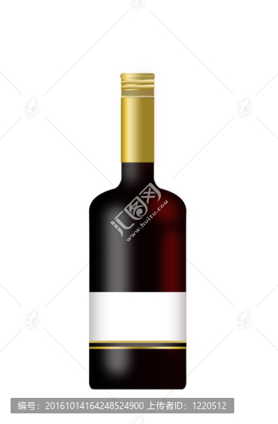 帶有空白標(biāo)簽的葡萄酒瓶