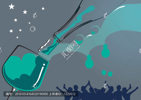 向葡萄酒杯