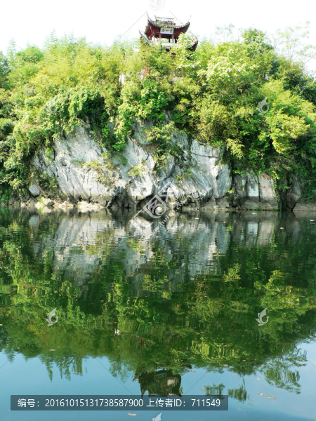 桃花潭,懷仙閣