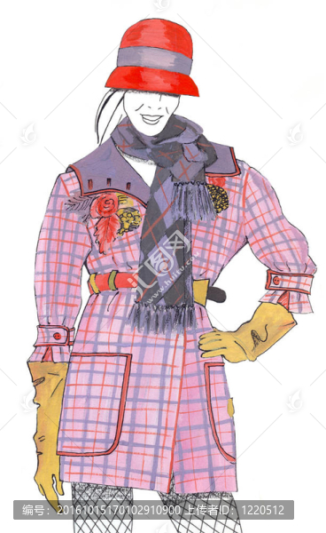 外套和帽子的女孩