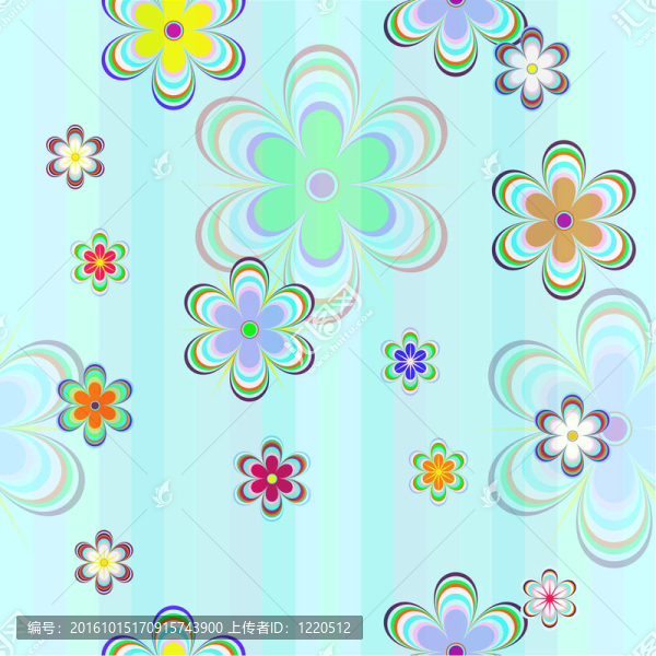 無(wú)縫彩色花