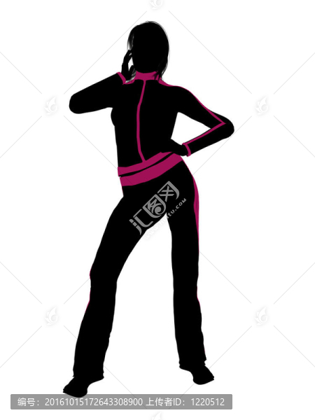 女性運(yùn)動(dòng)的剪影