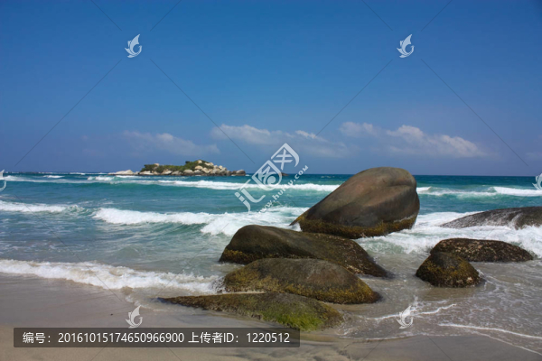 加勒比海。泰羅那國家公園。哥倫比亞