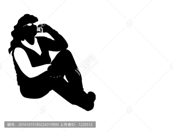 女人談手機(jī)剪影