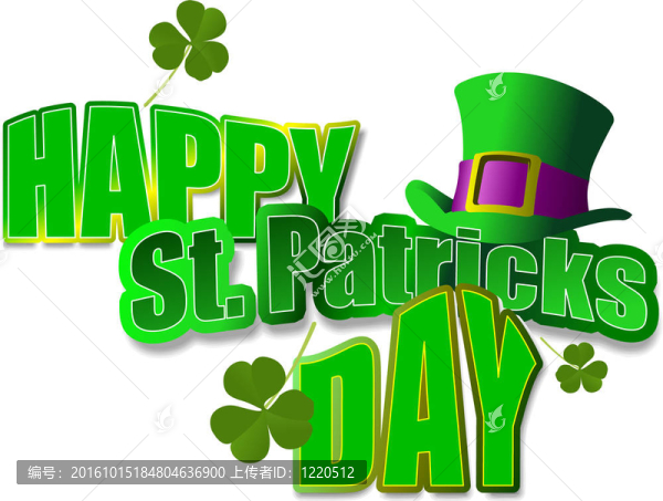 Leprechaun,Hat。圣帕特里克。插畫