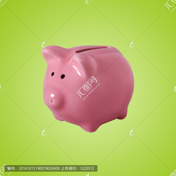 撲滿白色隔離與裁剪路徑
