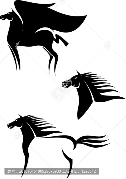黑色的馬標(biāo)志