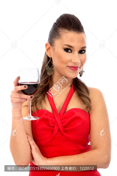 穿著雞尾酒禮服的女人