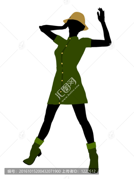 美國黑人休閑女性剪影