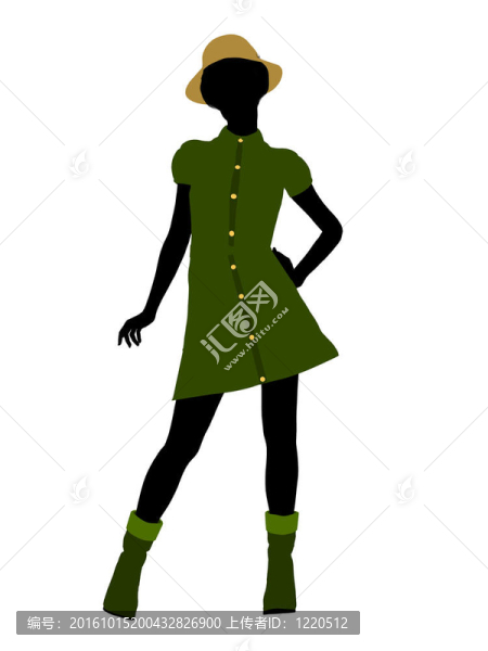 美國黑人休閑女性剪影