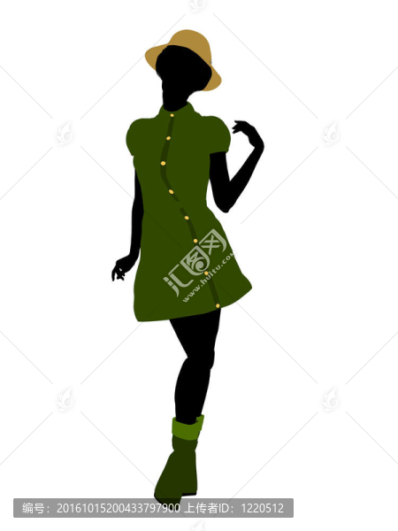 美國(guó)黑人休閑女性剪影