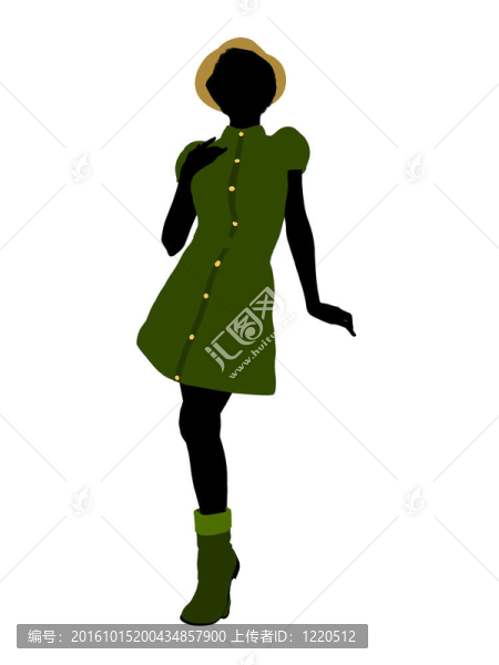 美國(guó)黑人休閑女性剪影