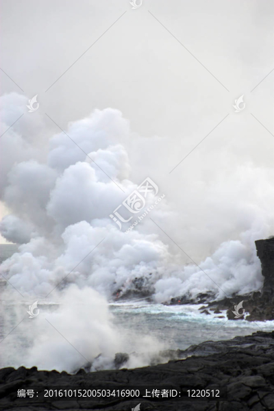 熔巖流入海洋