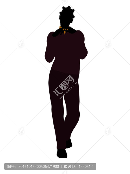 美國黑人休閑女性剪影