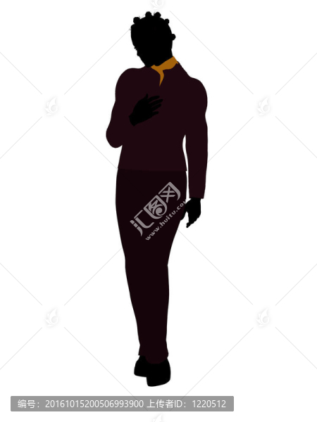 美國黑人休閑女性剪影