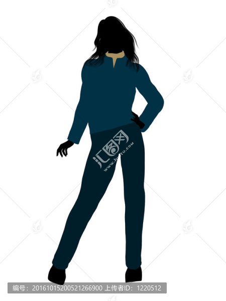 休閑女人插圖剪影