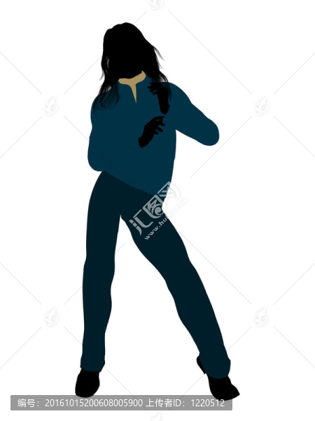 休閑女人插圖剪影